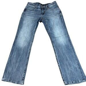 BKE Buckle Carter Bootcut Jeans Mens 29x32 (29x30) Blue Denim Light Wash Outdoor